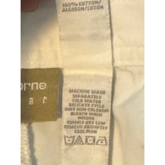 Liz Claiborne white pleated high waist shorts size 12 - Picture 4 of 8